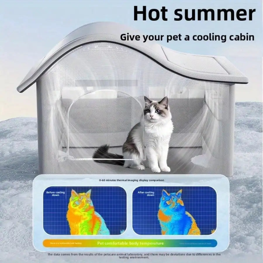 ChillZone Cooling Bed with Summer Ice House for Cats & Small Pets