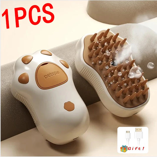 Cat Dog Massager Electric Cleaning Comb 3 in 1 Pet Cat Dog Steam Brush Electric Spray Brushes Pet Grooming Hair Removal Combs