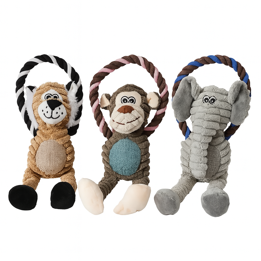 Dog Squeaky Plush Toy – Bite-Resistant Chew Toy