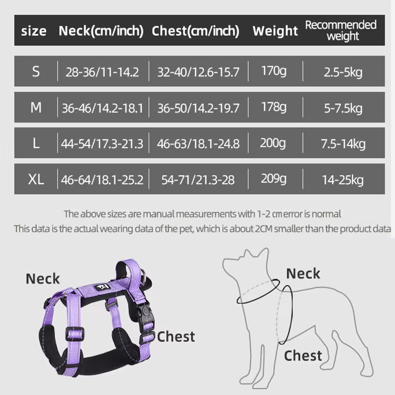 Anti Escape Dog Harness Reflective with Handle