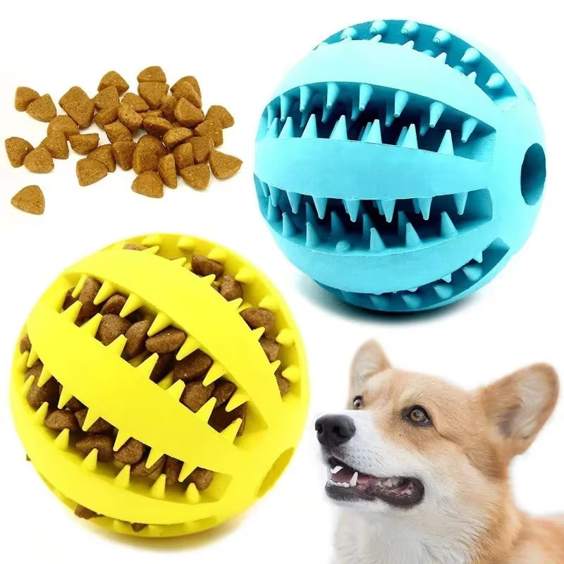 Rubber Dog Chew Ball – Tough Treat Toy