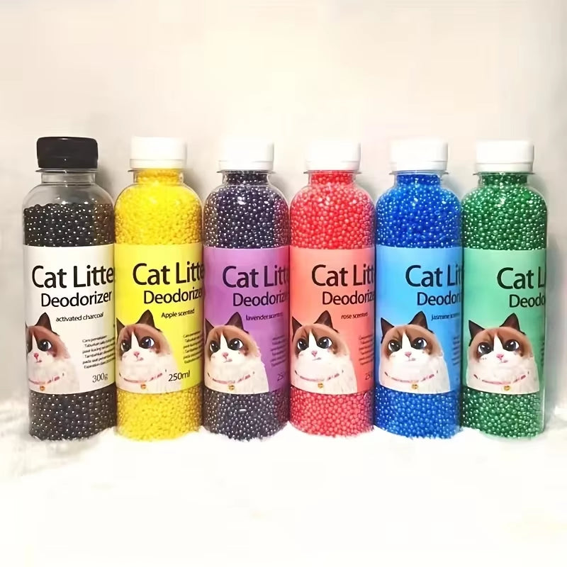 Deodor Bead for Cats Toilet Absorb Deodorant Beads for Cat Litter Box 6 Flavors Aromatic Litter Cat Pet Cleaning Supplie