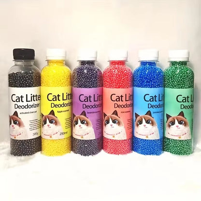 Deodor Bead for Cats Toilet Absorb Deodorant Beads for Cat Litter Box 6 Flavors Aromatic Litter Cat Pet Cleaning Supplie