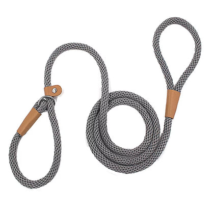 Dog Collar Slip Lead Dog Leash Nylon Solid Rope Leash Adjustable No Pull Training Dog Leash Medium and Large Dogs Pet Leashes