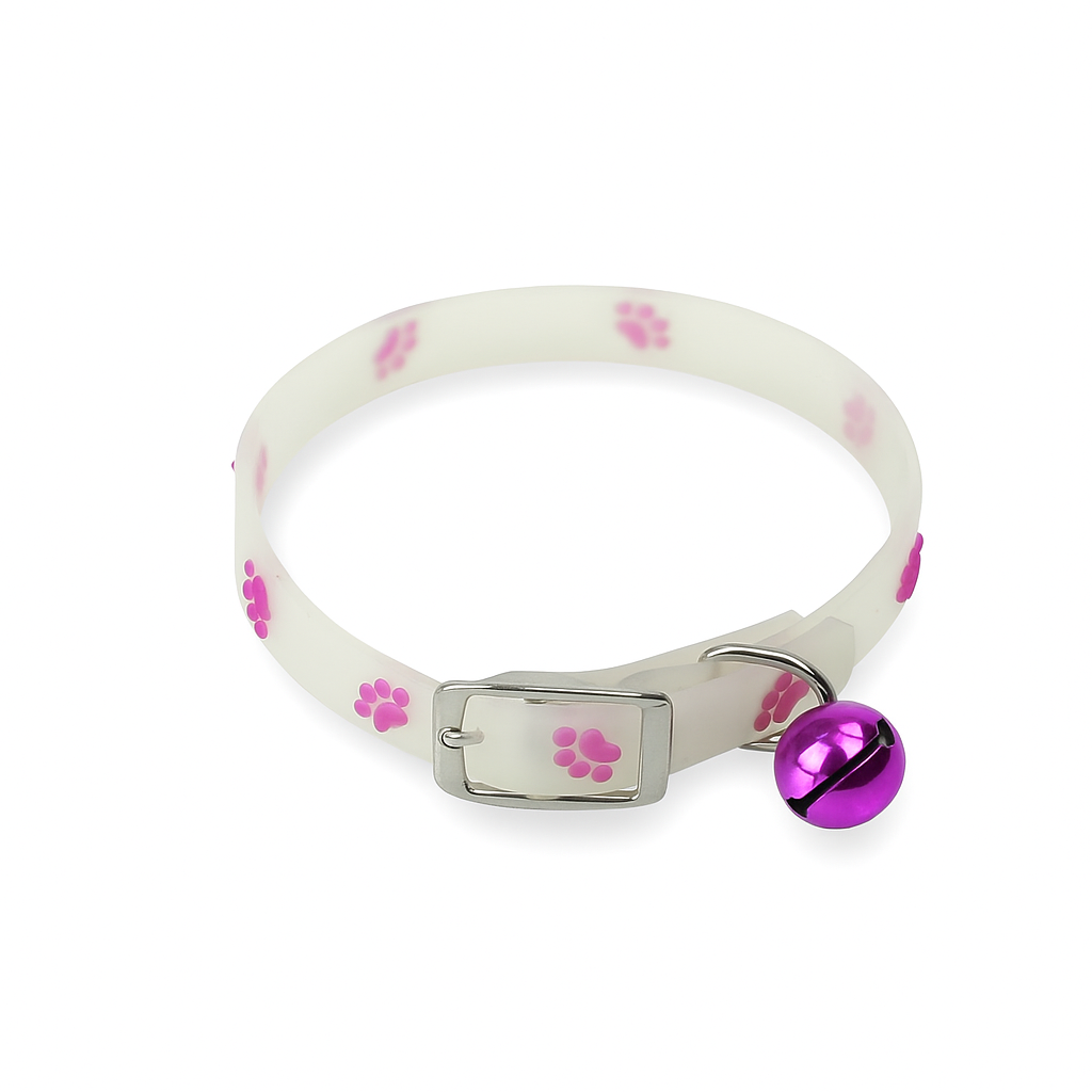 Fluorescent Cat Bell Collar – Glow & Anti-Loss