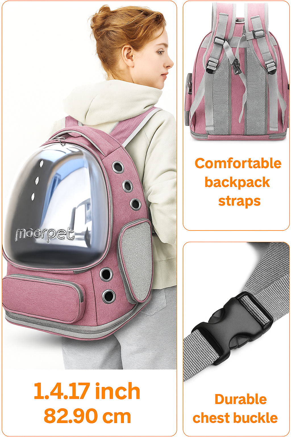 Airline Approved Cat Backpack – Foldable, Bubble Design