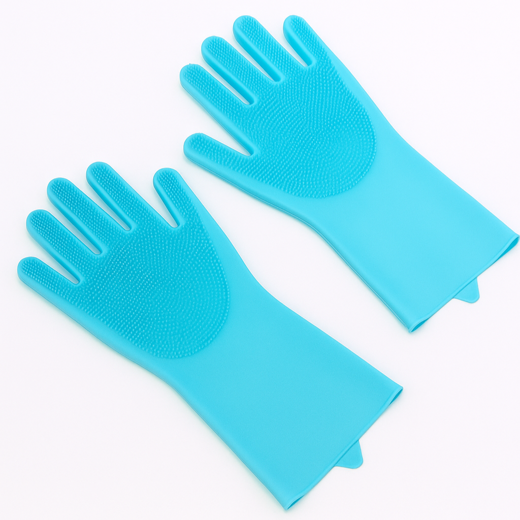 Pet Bath Brush Gloves – Soft Rubber Massage Comb