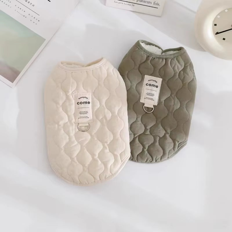 Winter Warm Dog Vest Coat Jacket with D-Ring for Small Medium Dogs Puppy Vest Clothes Cotton Pet Jacket Dog Costume 골든리트리버