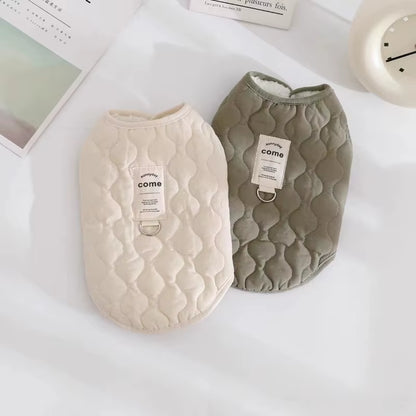 Winter Warm Dog Vest Coat Jacket with D-Ring for Small Medium Dogs Puppy Vest Clothes Cotton Pet Jacket Dog Costume 골든리트리버