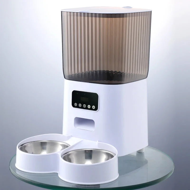 5L Pet Feeder with Camera Automatic Cat Feeder Smart Dog Food Dispenser Wifi Timing Quantitative Stainless Steel Feeding Bowl
