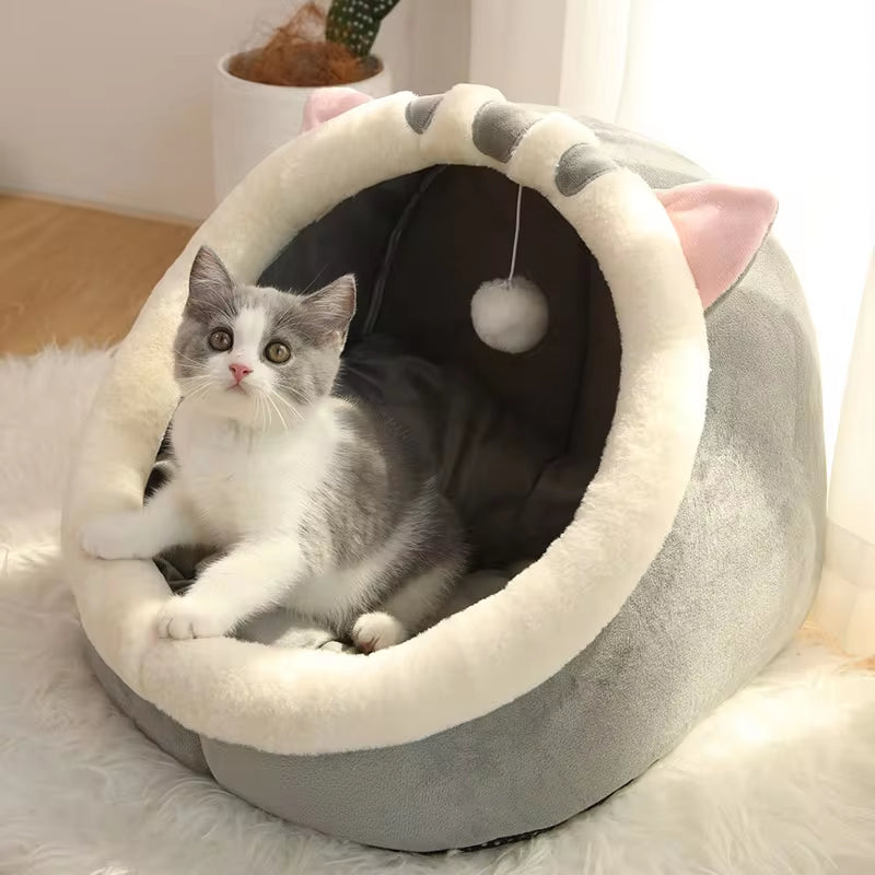 Pet Tent Cave Bed – Self Warming & Washable