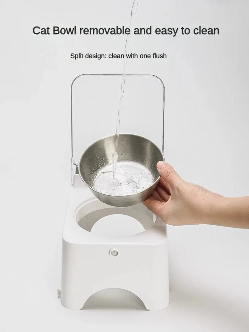 Smart Cat Bowl Pet Feeder Bowl Cat Dog Food Feeder Infrared Sensor Auto Open Cover Smart Feeder Anti-Mouse Cat Food Dispenser