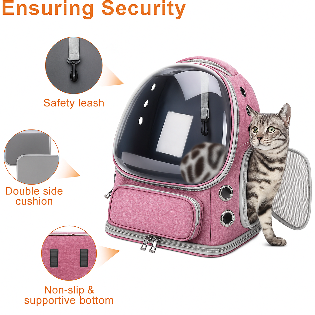 Airline Approved Cat Backpack – Foldable, Bubble Design