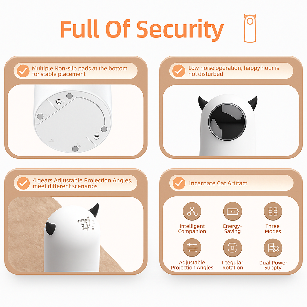 Smart Laser Cat Toy – Automatic LED Teaser
