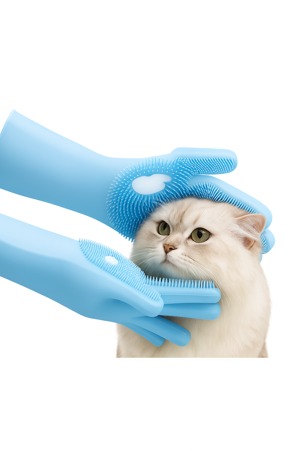 Pet Bath Brush Gloves – Soft Rubber Massage Comb