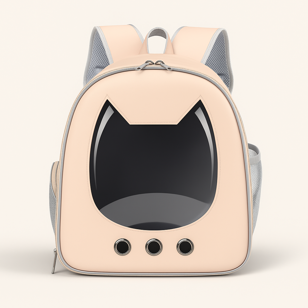 Compact Clear Cat Backpack – Breathable Pet Carrier