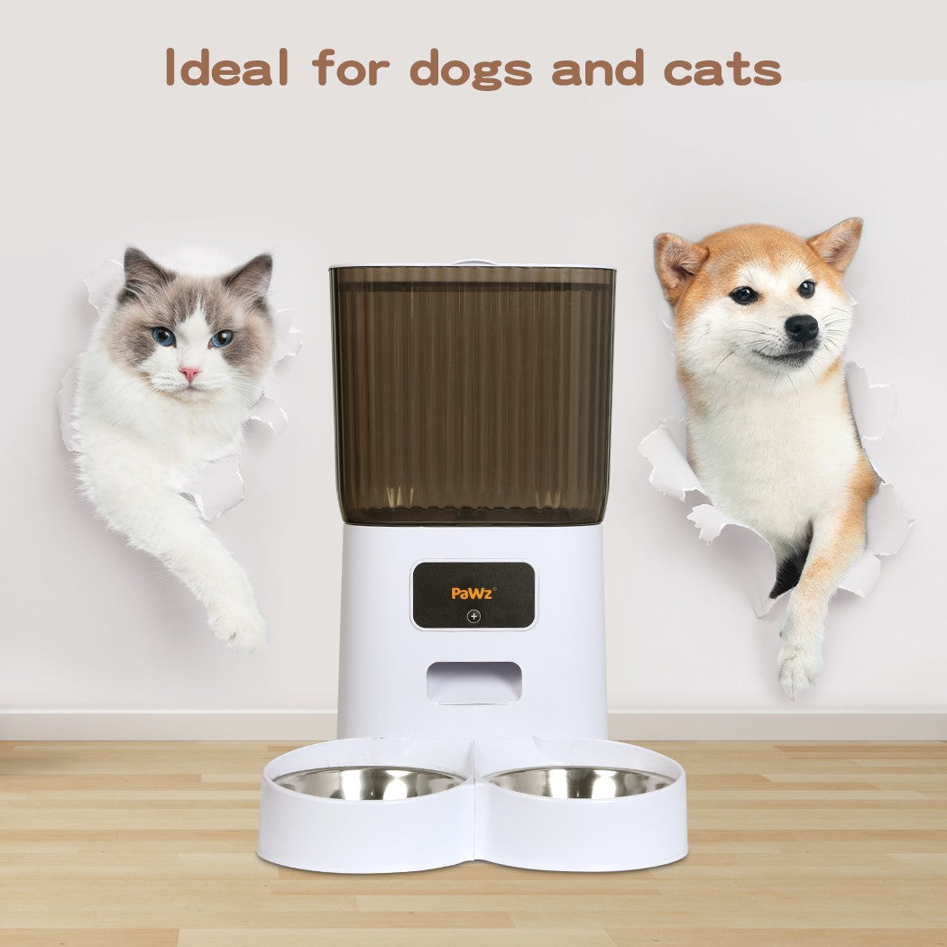 Pawz Automatic Pet Feeder – 5L Dual Bowl Dispenser
