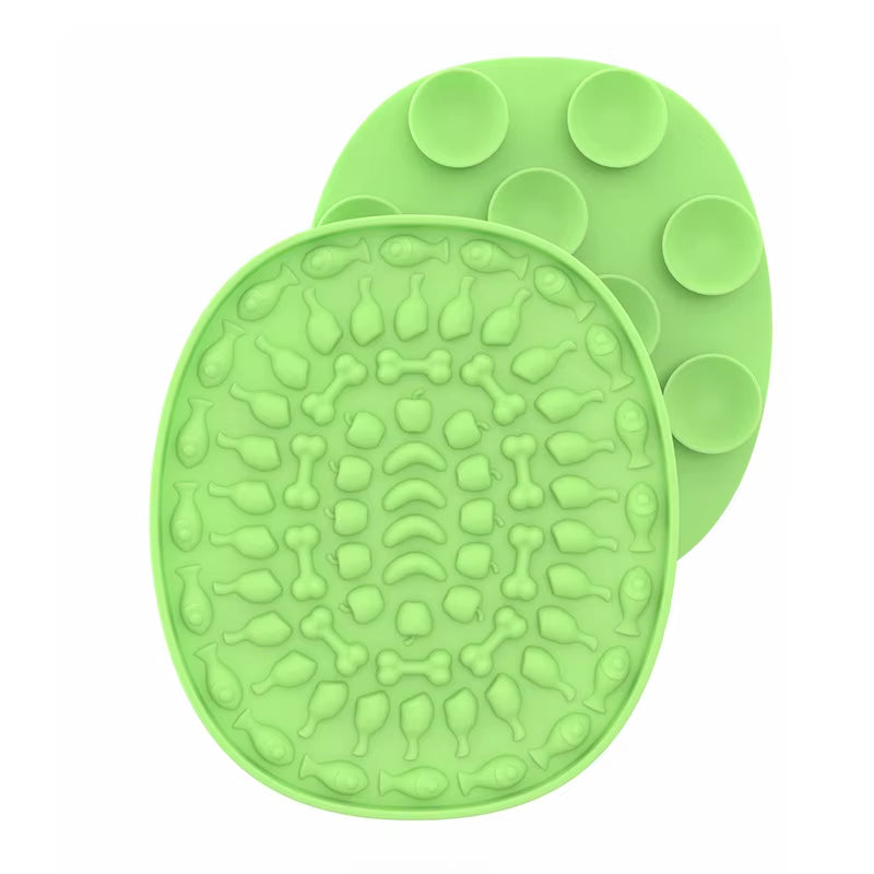 Suitable for Pets Weighing Less than 3 Kilograms Mat Cats Slow Food Bowls Suction Cup Feeding Food Silicone Lick，Product Small