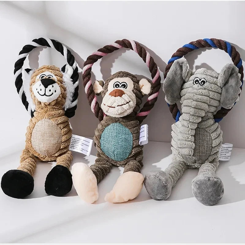 Dog Squeaky Plush Toy – Bite-Resistant Chew Toy