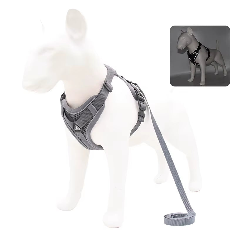 Dog Harness & Leash Set Adjustable & Reflective