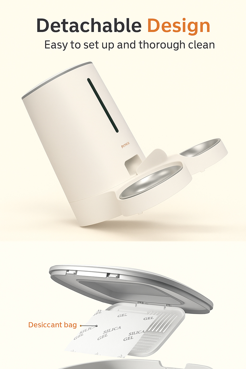 WiFi Automatic Cat Feeder – 2 Cats, 4L Food Dispenser