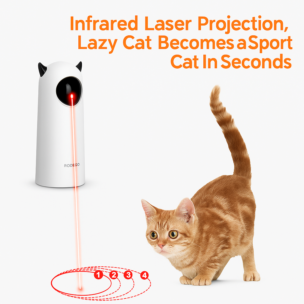 Smart Laser Cat Toy – Automatic LED Teaser