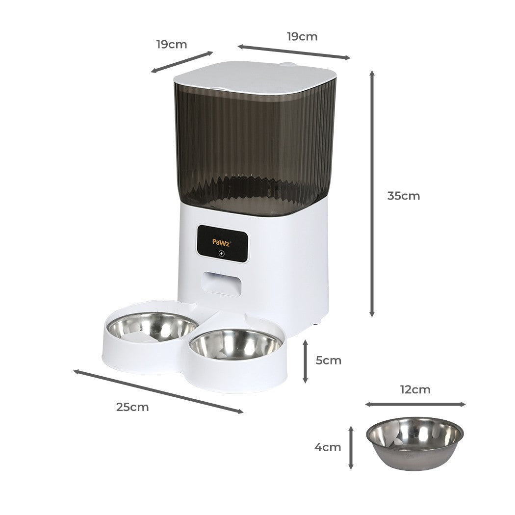 Pawz Automatic Pet Feeder – 5L Dual Bowl Dispenser