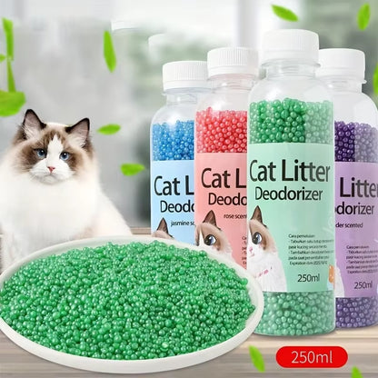 Deodor Bead for Cats Toilet Absorb Deodorant Beads for Cat Litter Box 6 Flavors Aromatic Litter Cat Pet Cleaning Supplie