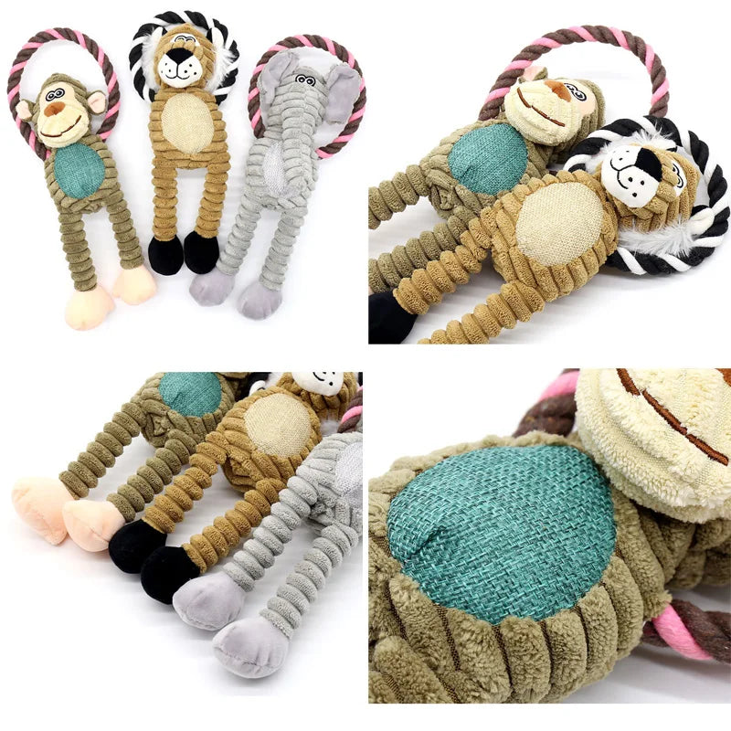 Dog Squeaky Plush Toy – Bite-Resistant Chew Toy
