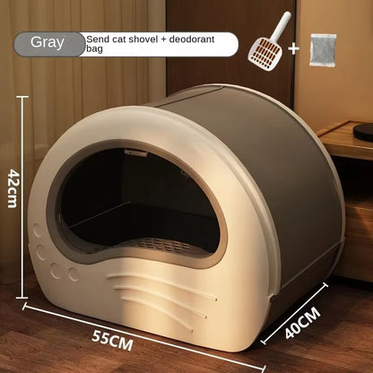 Cat Litter Box Fully Enclosed Drawer Type Cat Litter Box Anti-Splash and Odor Isolation Cat Toilet Extra Large Cat Litter Box