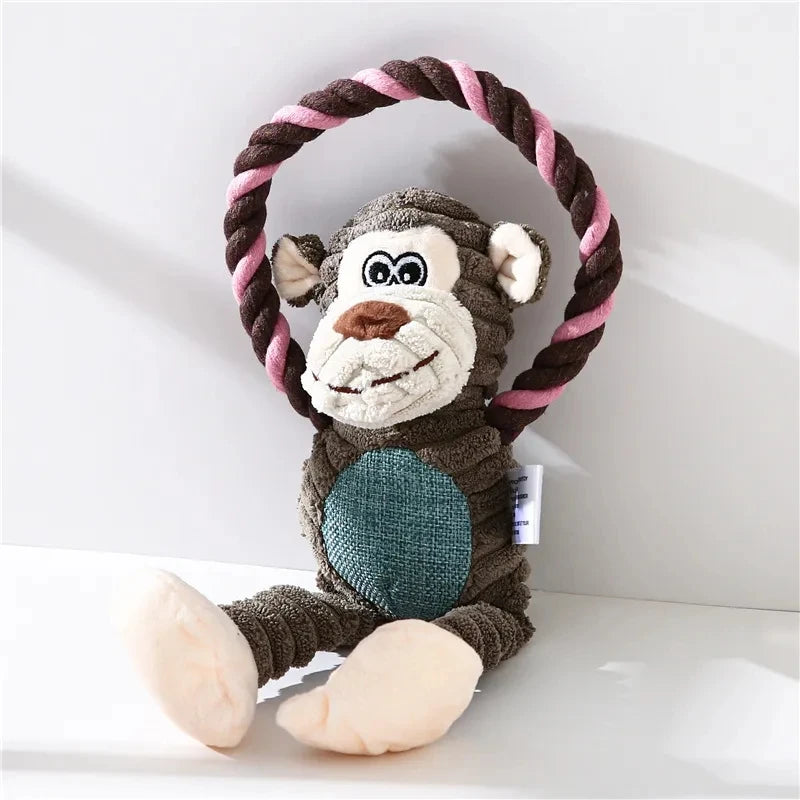 Dog Squeaky Plush Toy – Bite-Resistant Chew Toy