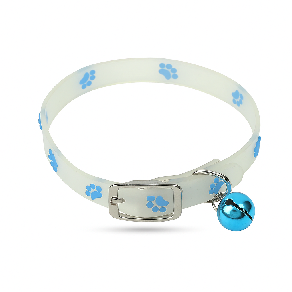 Fluorescent Cat Bell Collar – Glow & Anti-Loss