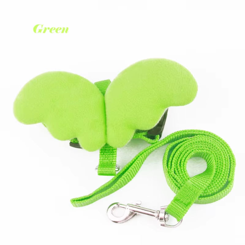 Cute Cat Harness with Leash – Angel Wings Design