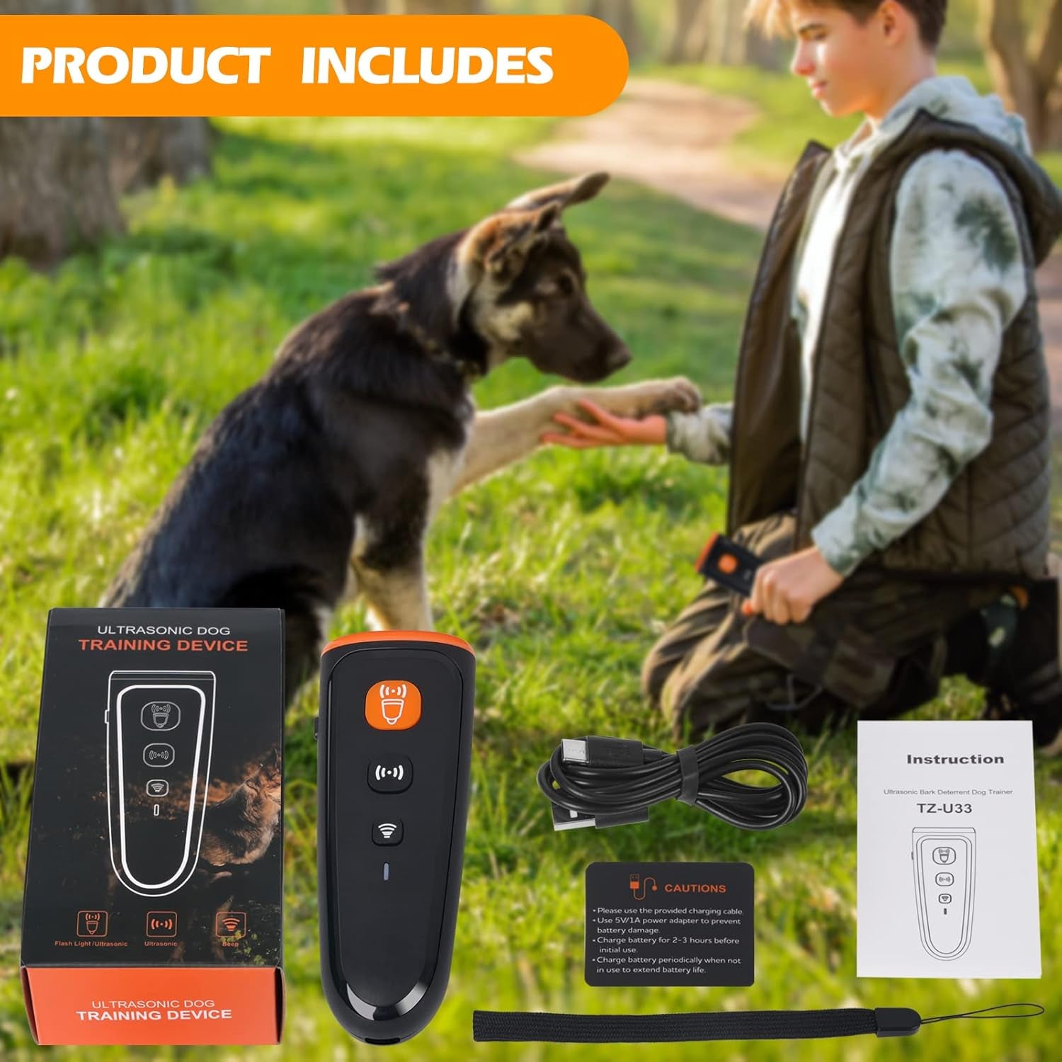 LED Ultrasonic Dog Bark Stopper Training Aid