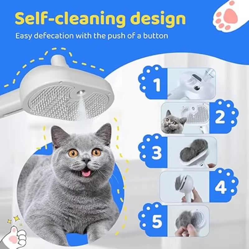 Anti-Tangle Electric Hair Brush 3-in-1 Pet Comb