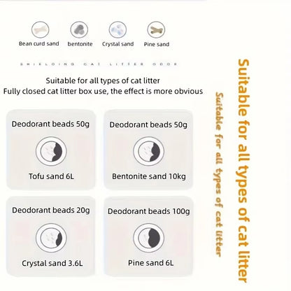 Deodor Bead for Cats Toilet Absorb Deodorant Beads for Cat Litter Box 6 Flavors Aromatic Litter Cat Pet Cleaning Supplie