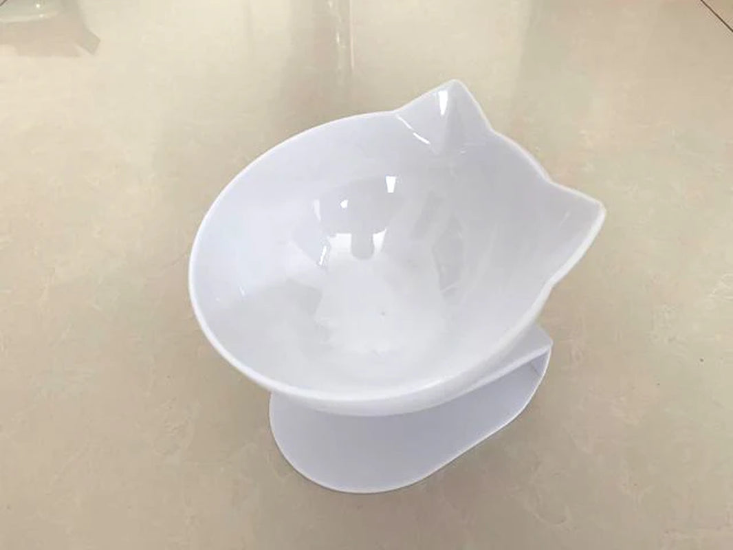 Non Slip Double Cat Feeder – Raised Tilted Bowl Stand