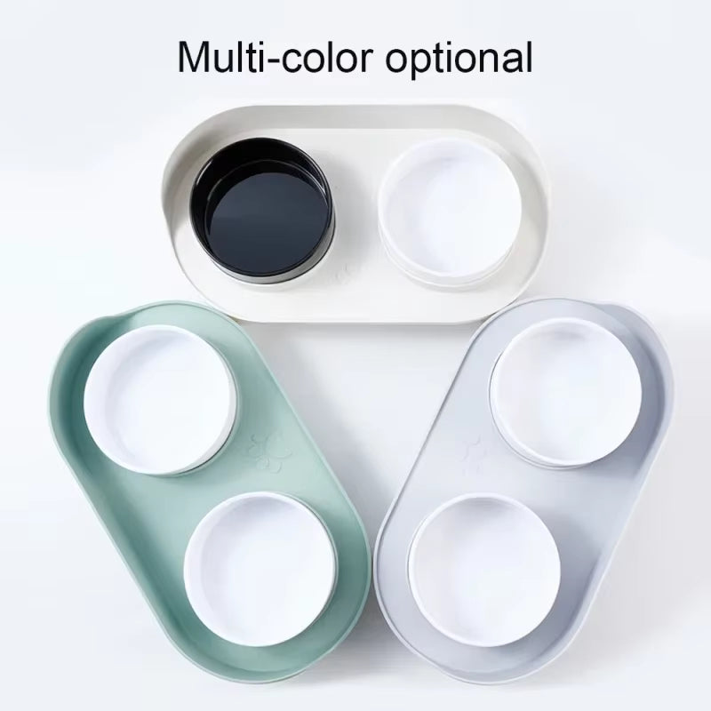 Adjustable Double Pet Feeder with Anti-Spill Elevated Bowls for Dogs & Pets