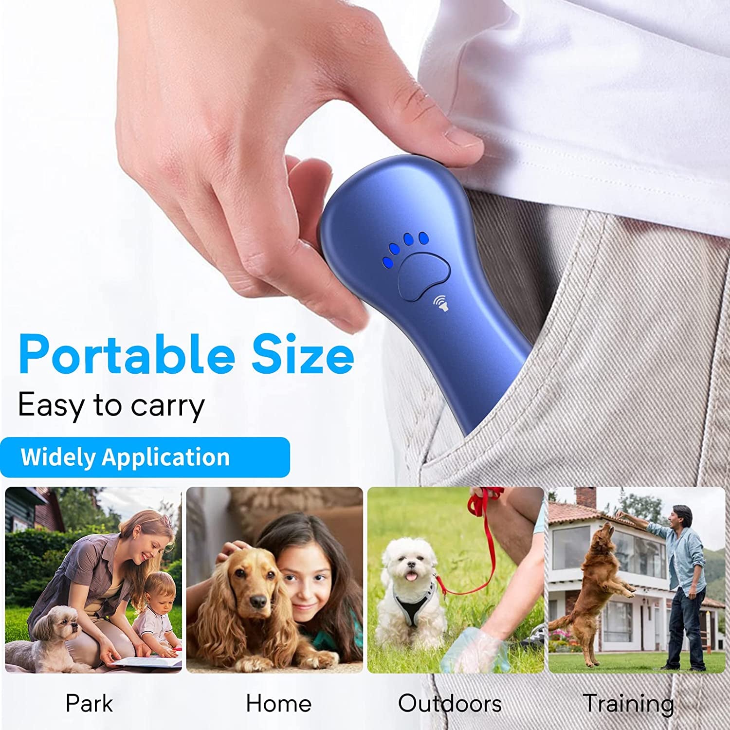 Safe Ultrasonic Bark Control Device  16.4 Ft Range