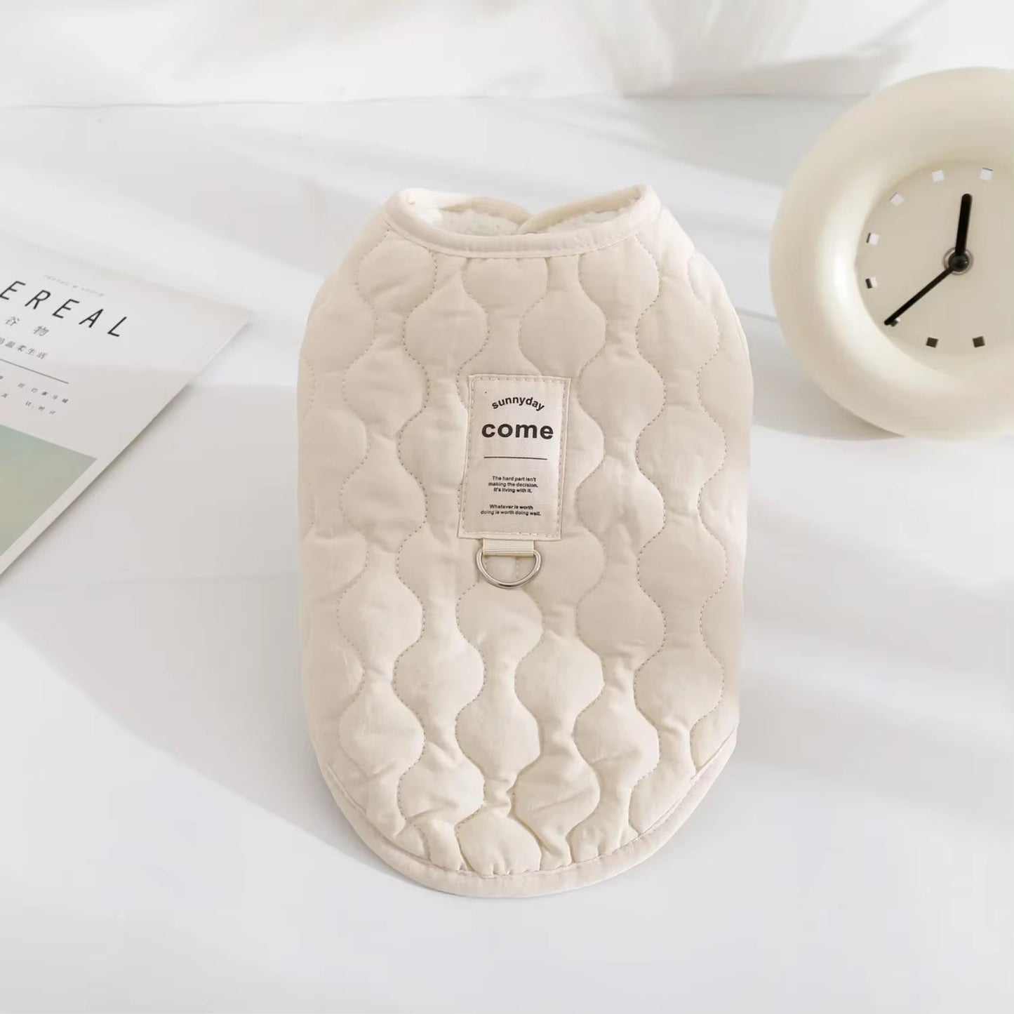 Winter Warm Dog Vest Coat Jacket with D-Ring for Small Medium Dogs Puppy Vest Clothes Cotton Pet Jacket Dog Costume 골든리트리버