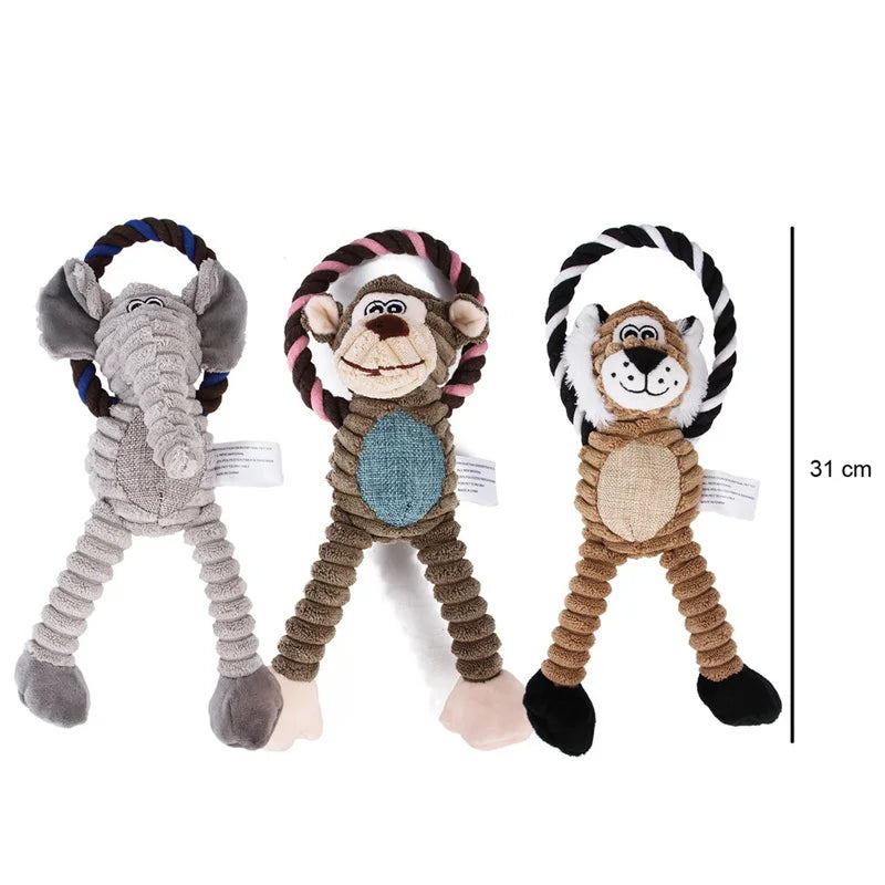 Dog Squeaky Plush Toy – Bite-Resistant Chew Toy