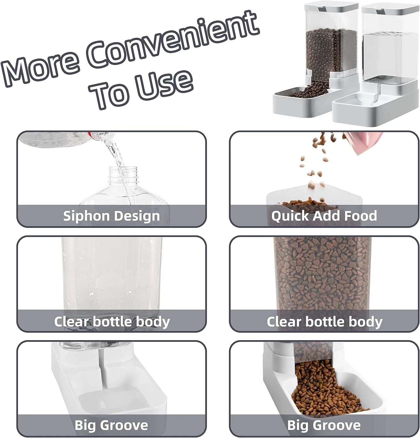Gravity Pet Feeder – Food & Water Dispenser Combo