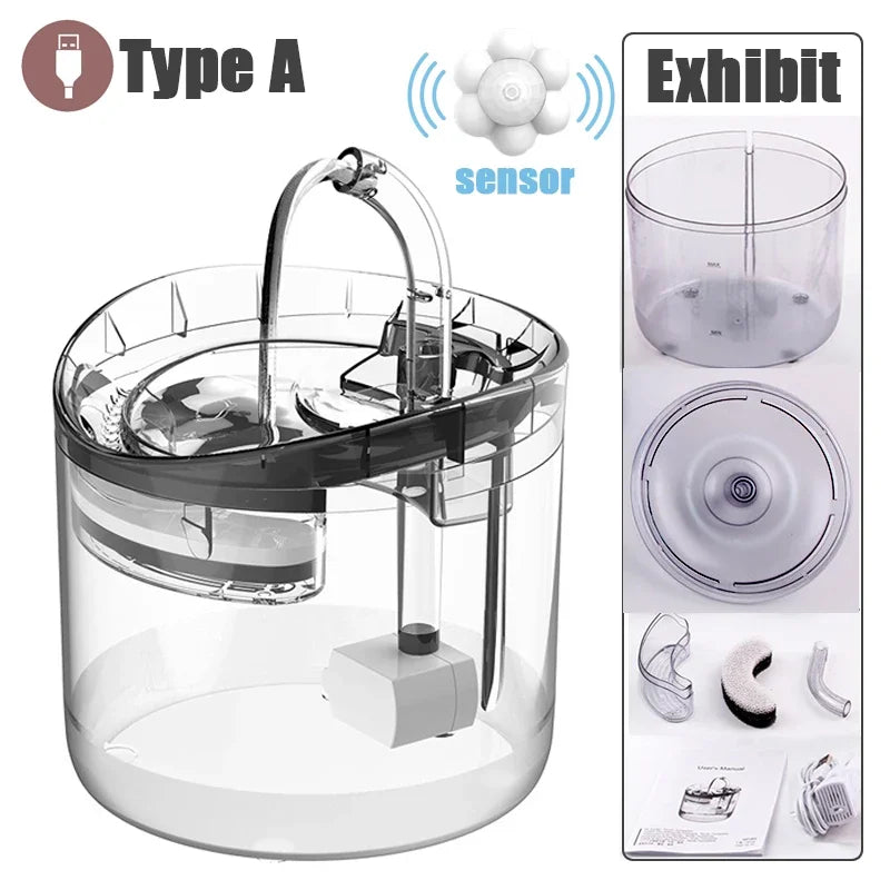 Automatic Cat Water Fountain – Motion Sensor & Filter