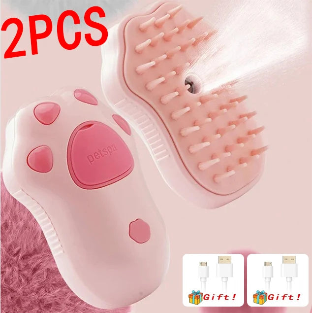 Steam Spray Electric Pet Comb Massager & Groomer
