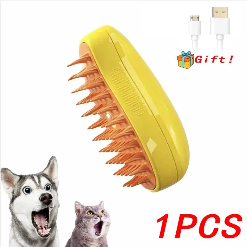 Steam Spray Electric Pet Comb Massager & Groomer