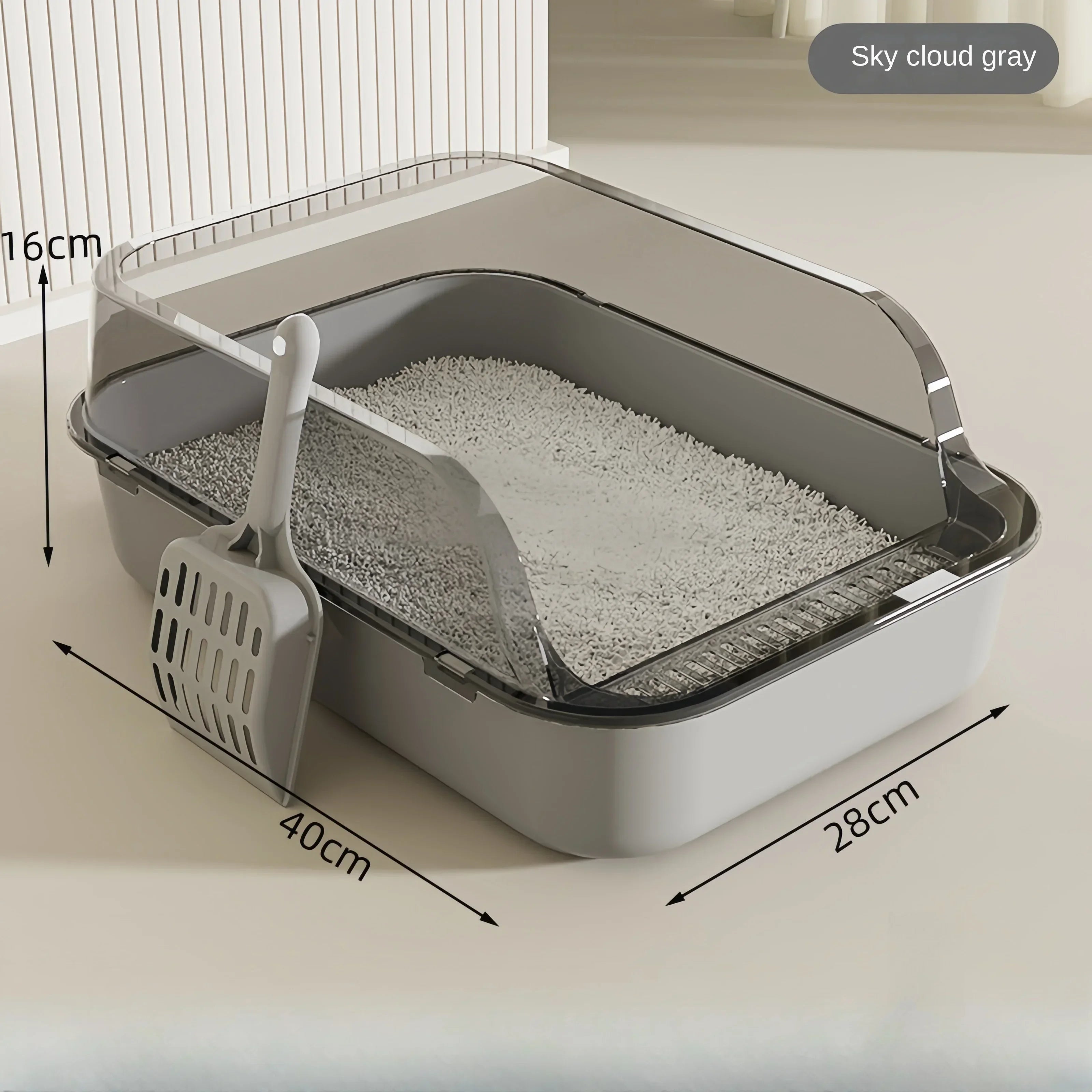 Splashproof Kitty Sandbox – High Side Cat Toilet