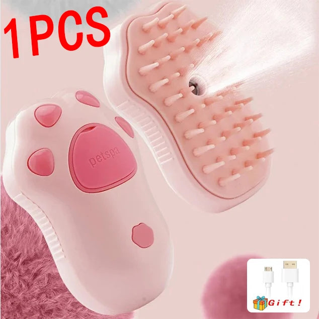 Steam Spray Electric Pet Comb Massager & Groomer