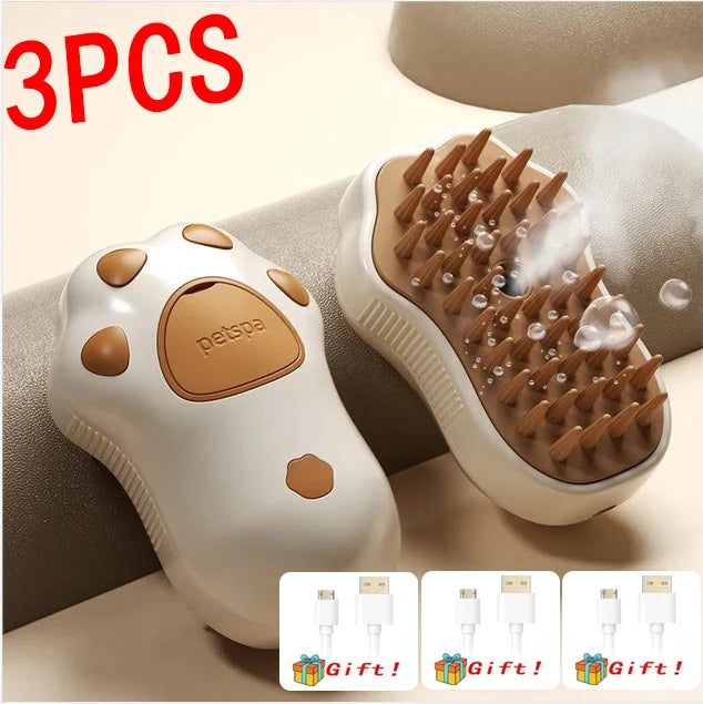 Steam Spray Electric Pet Comb Massager & Groomer