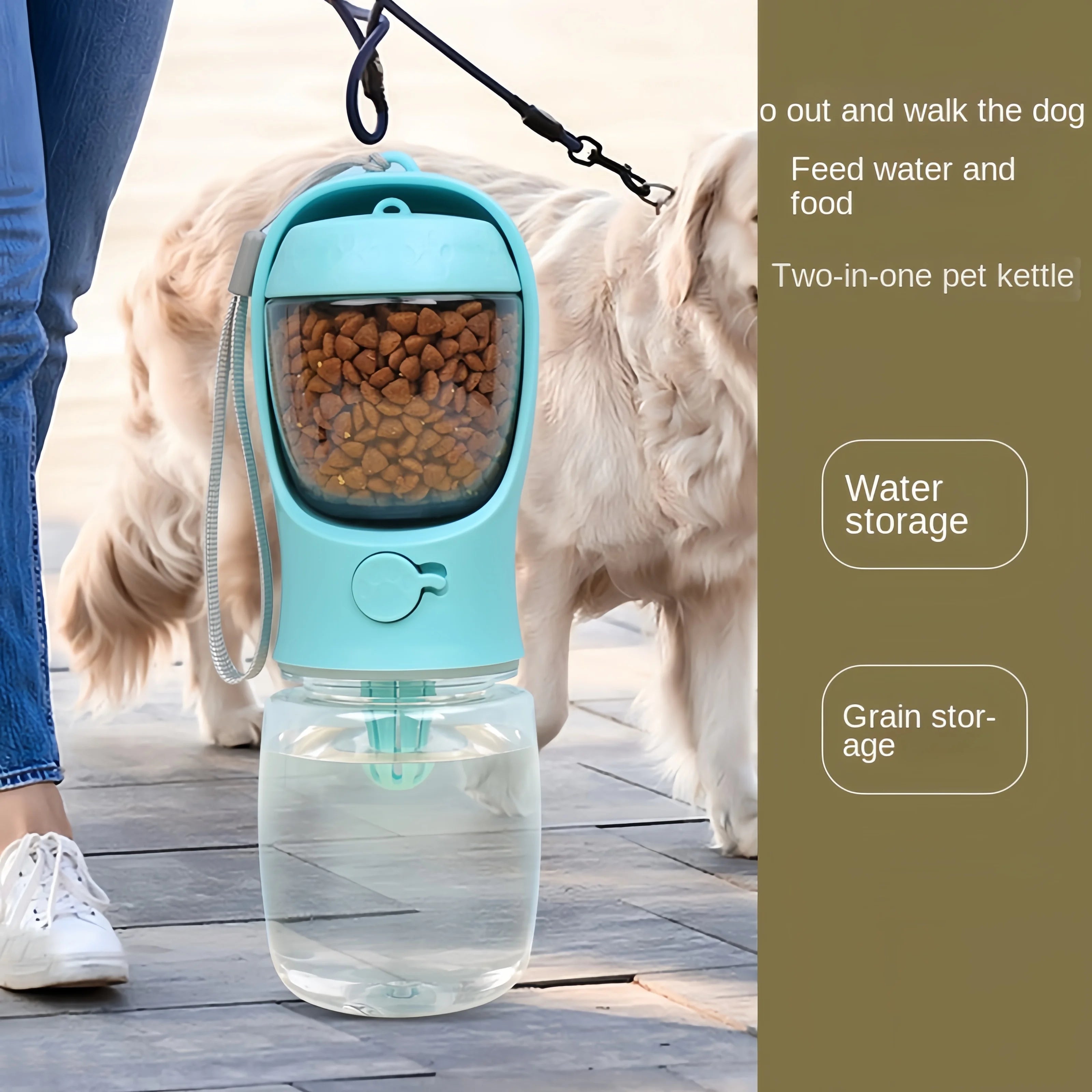 Dog & Cat Water Bottle – Food & Water Combo