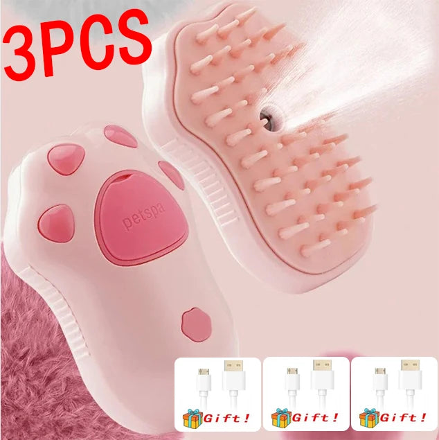 Steam Spray Electric Pet Comb Massager & Groomer